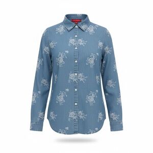 Gloria Vanderbilt Denim Button-Up Shirt